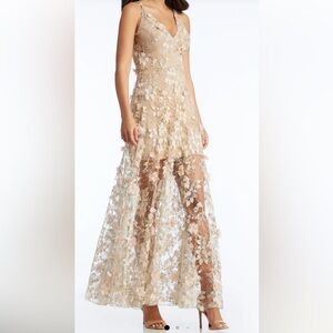 🪷🤍DRESS THE POPULATION SIDNEY A-LINE ANKLE GOWN🤍🪷